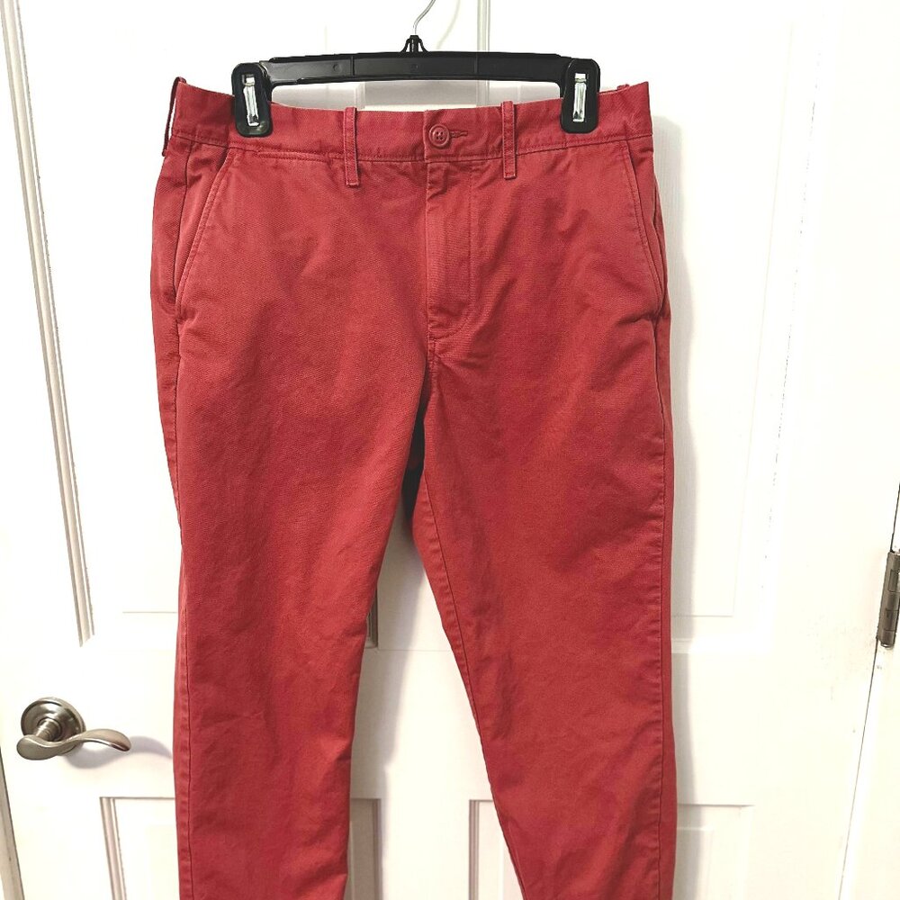 Men's Salmon Pink/Red J. Crew Classic Fit Khaki Pants